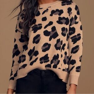 Lulus Leopard Print Sweater 🐆